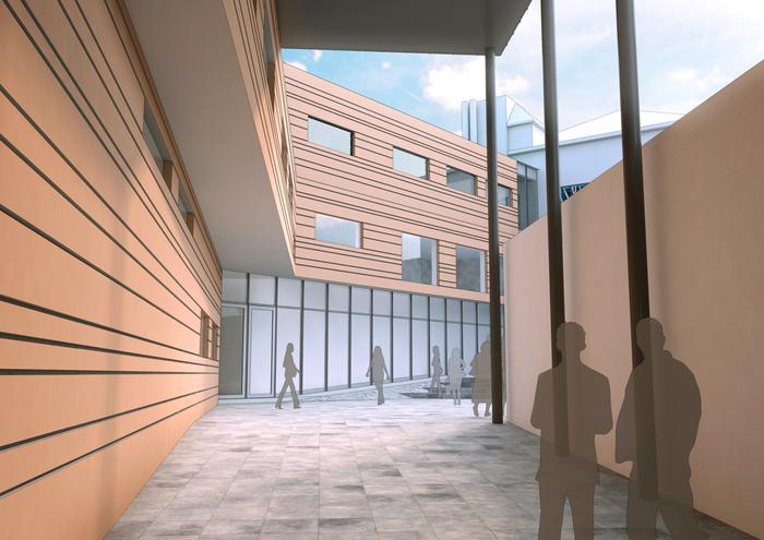 Rénovation légère des espaces d'accueil du bâtiment principal, restructuration et mise en conformité du bâtiment arrière et construction d'une annexe, photo 5